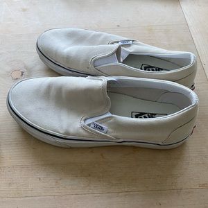Vans Classic Slip Ons Off White Size 7.5womens